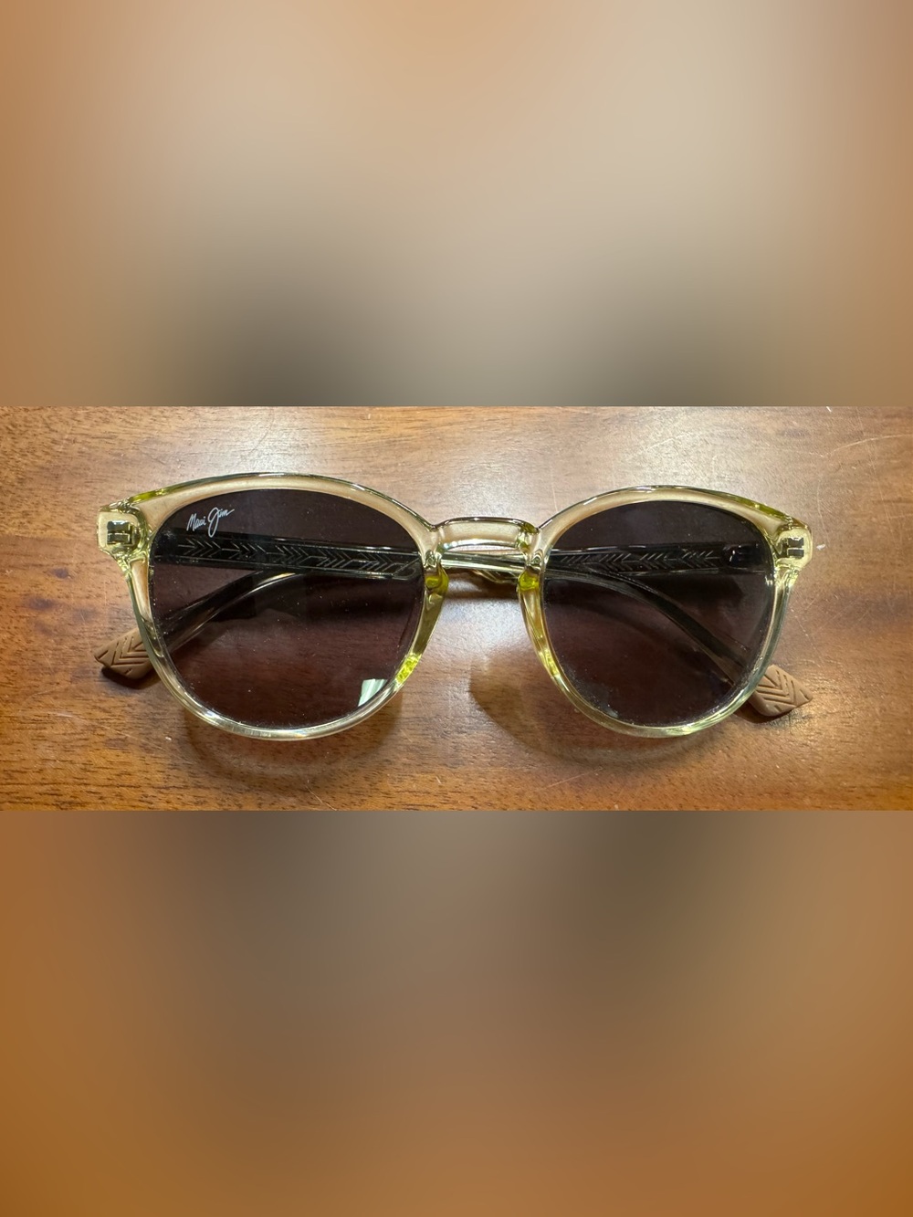 Maui Jim HIEHIE GS636-21  Shiny Trans Yellow Frame / Neutral Grey Lens (50mm)